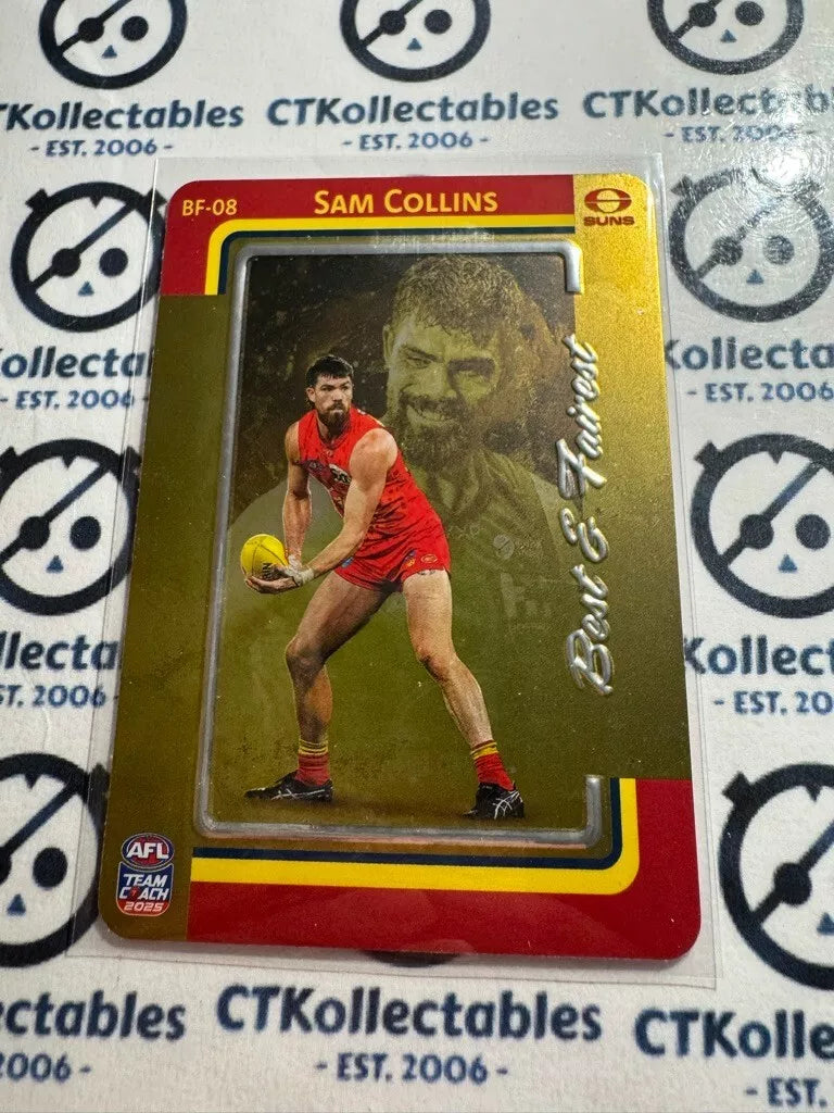 2025 AFL Teamcoach GOLD Best & Fairest Sam Collins BF-08 Suns