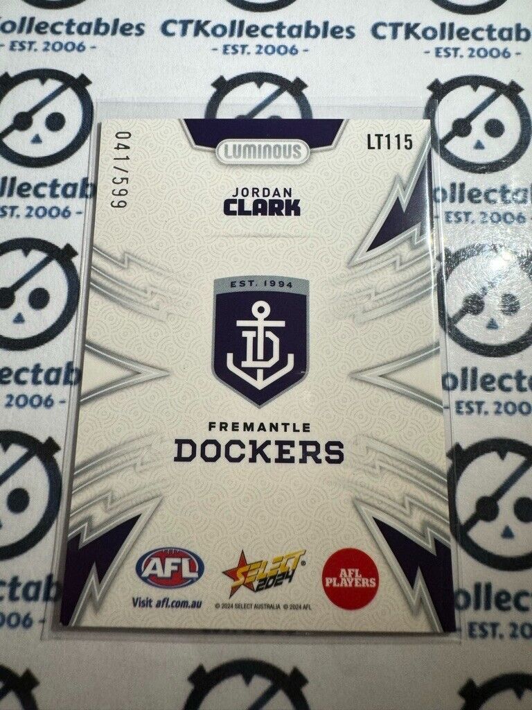 2024 AFL Footy Stars Thunderbolt LT115 Jordan Clark #041/599 Dockers