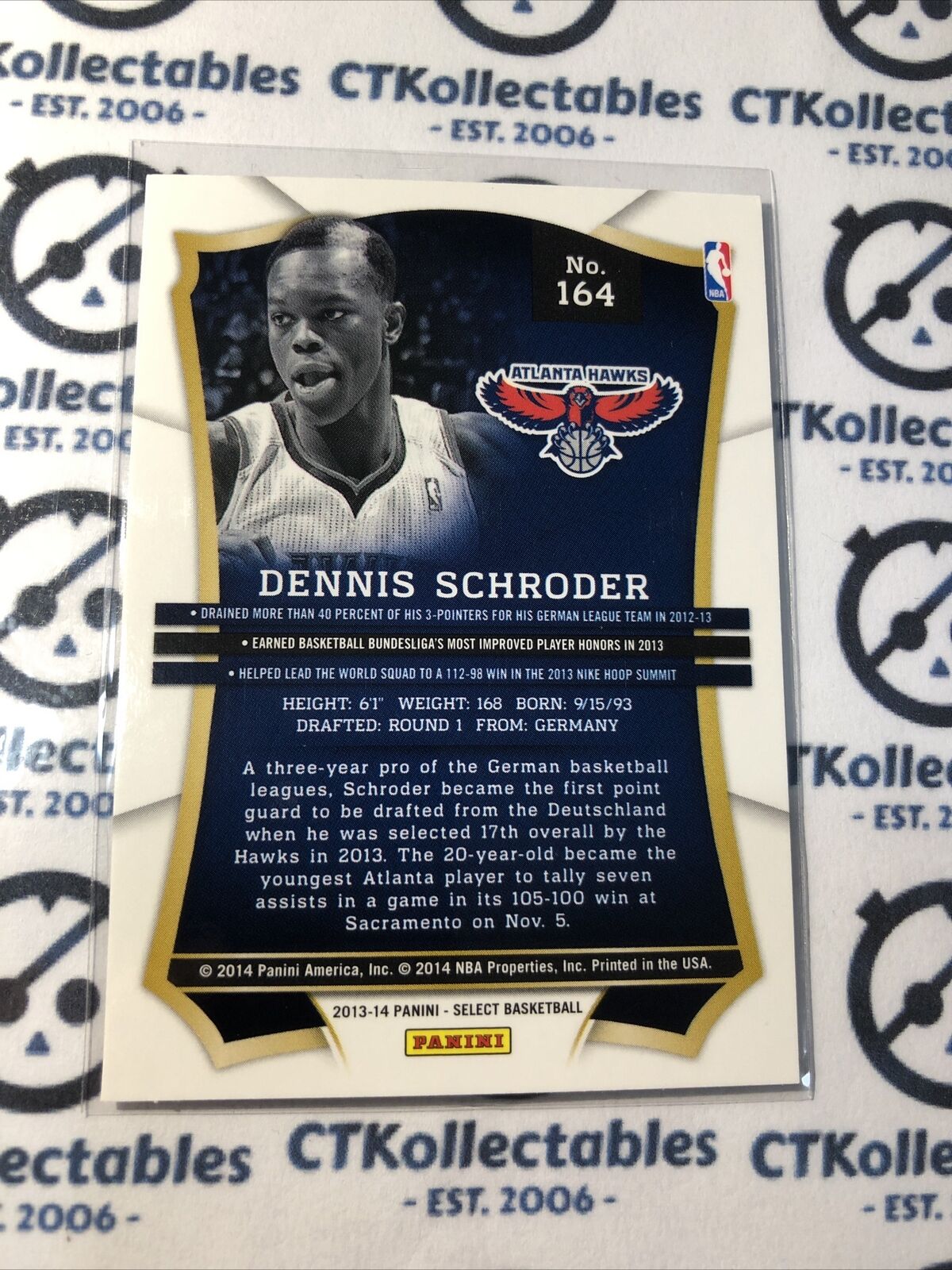 2013-14 Panini Select Dennis Schroder RC #164 Hawks