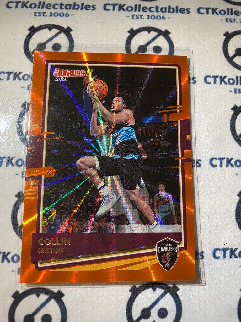 2020-21 NBA Donruss Orange Laser Collin Sexton #77 Cavs