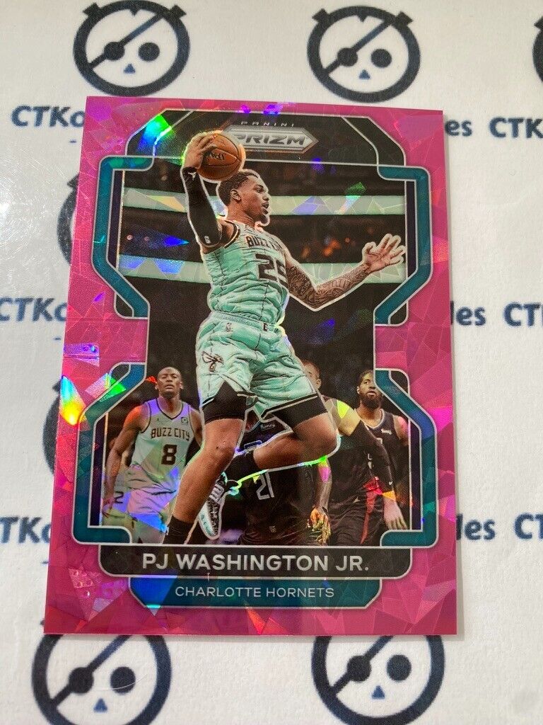 2021-22 Panini NBA Prizm Pj Washington JR Pink Ice Prizm #78 Hornets