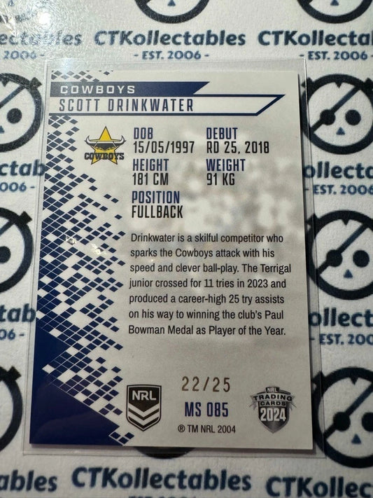 2024 NRL TLA Elite MOJO Sapphire -Scott Drinkwater #22/25 Cowboys