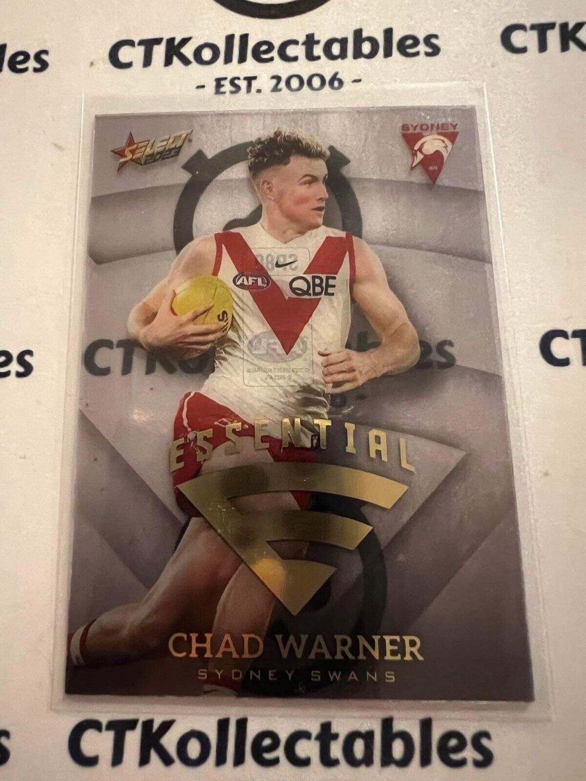2023 AFL Footy Stars Acetate Essential SP80 Chad Warner
