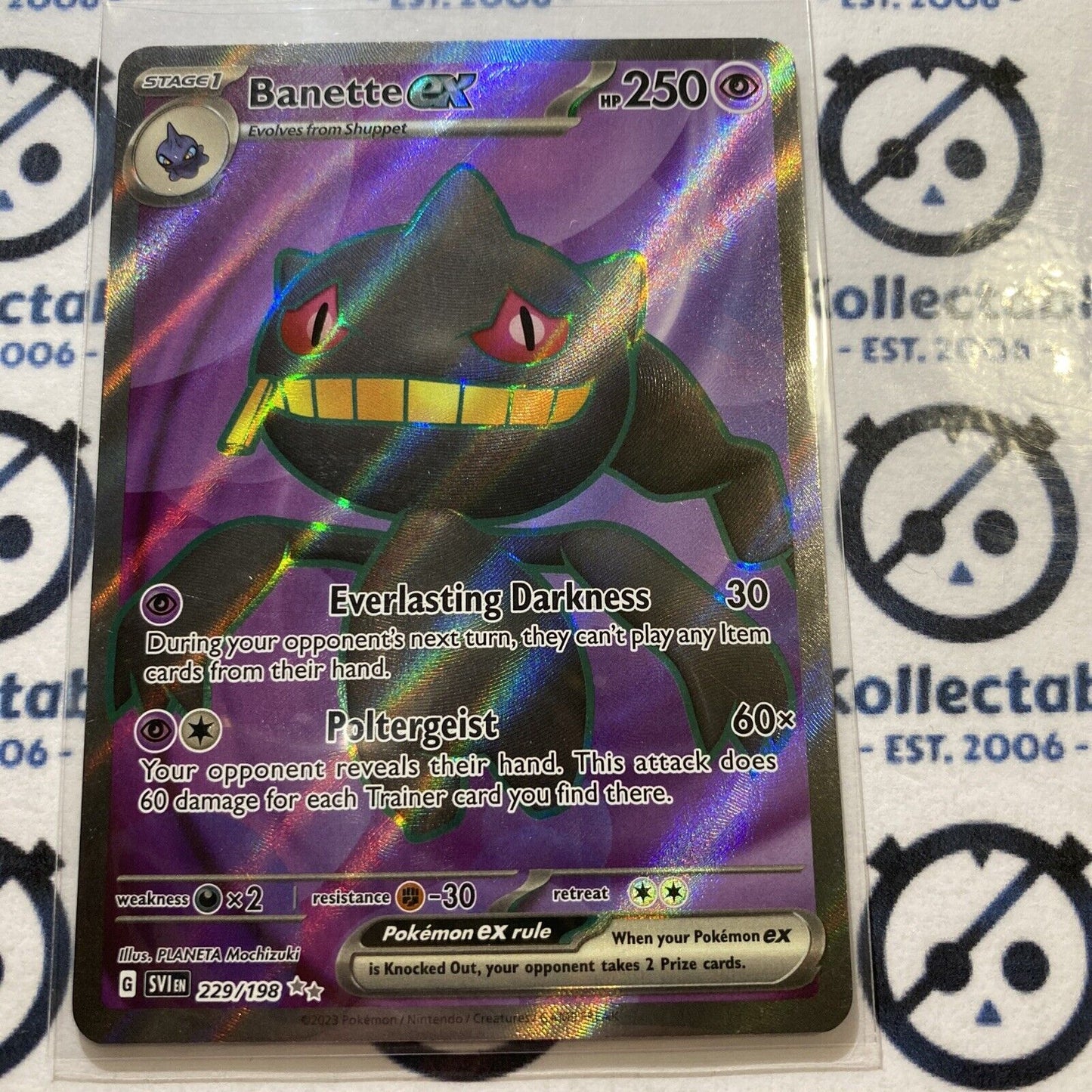 Banette EX Full Art Secret rare #229/198 2023 Scarlet & Violet Pokémon TCG