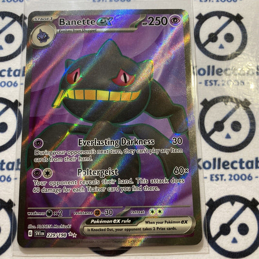 Pokemon - Banette ex 229/198 - Scarlet & Violet - Ultra Rare - Holo Full Art