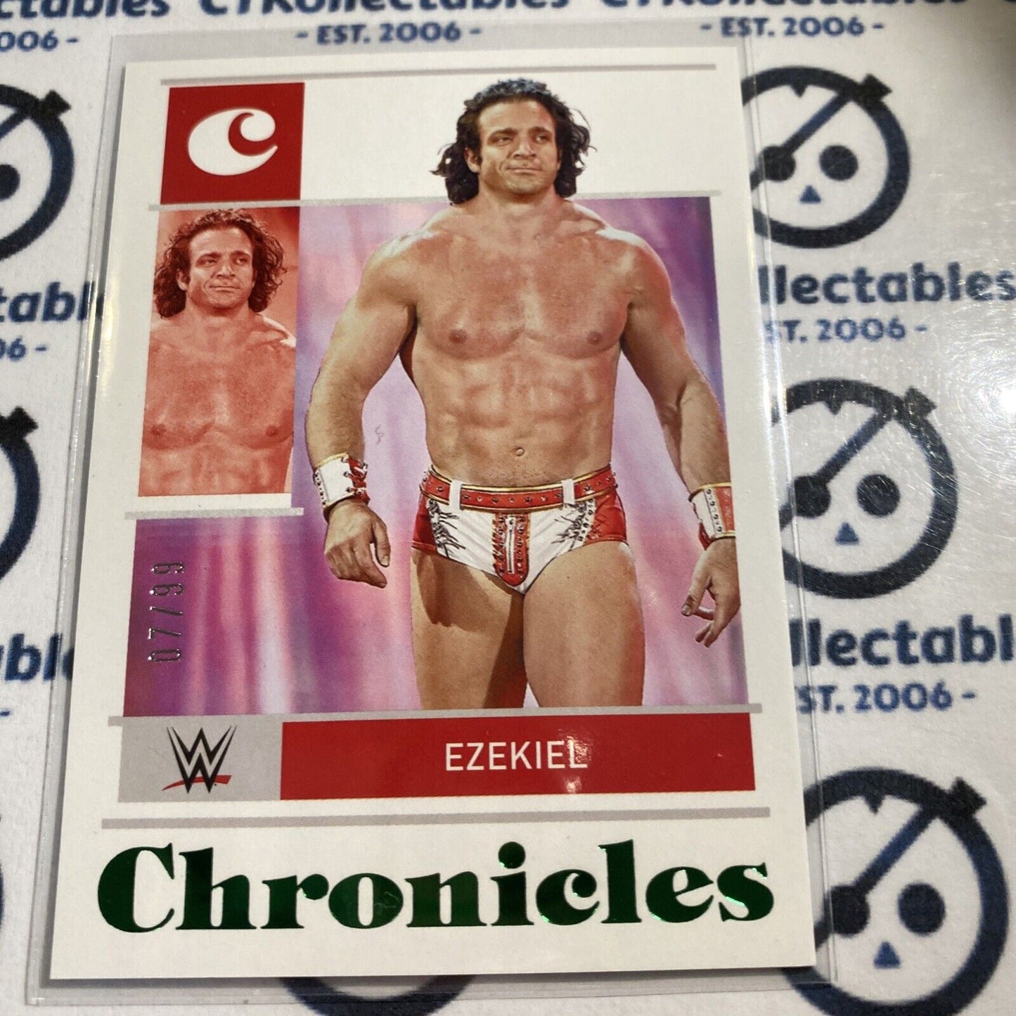 2022 WWE Panini Chronicles Ezekiel Green #07/99
