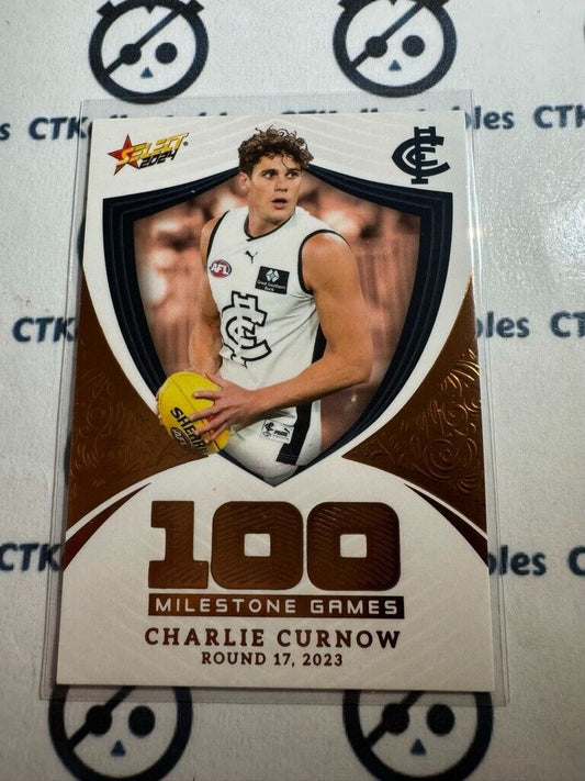 2024 AFL Footy Stars Milestone Games - MG20 Charlie Curnow Blues