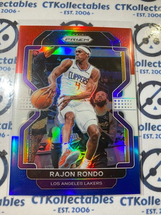 2021-22 Panini NBA Prizm Rajon Rondo Red White Blue Prizm #104 Lakers