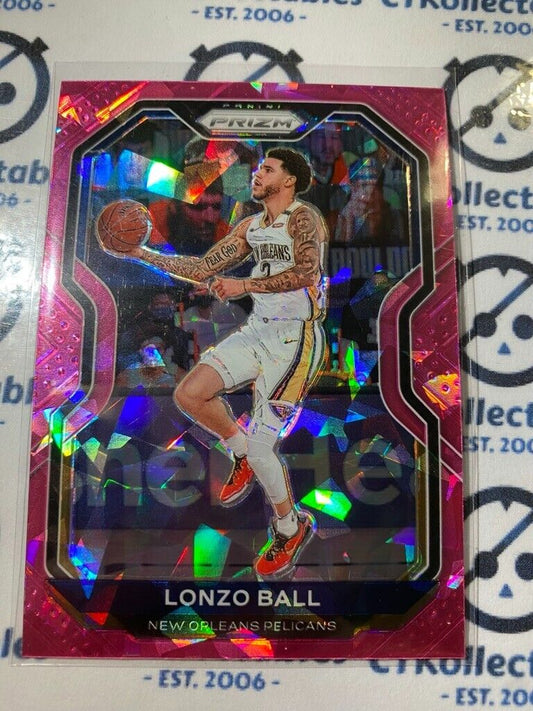 2020-21 Panini NBA Prizm Lonzo Ball Pink Ice Prizm #224 Pelicans