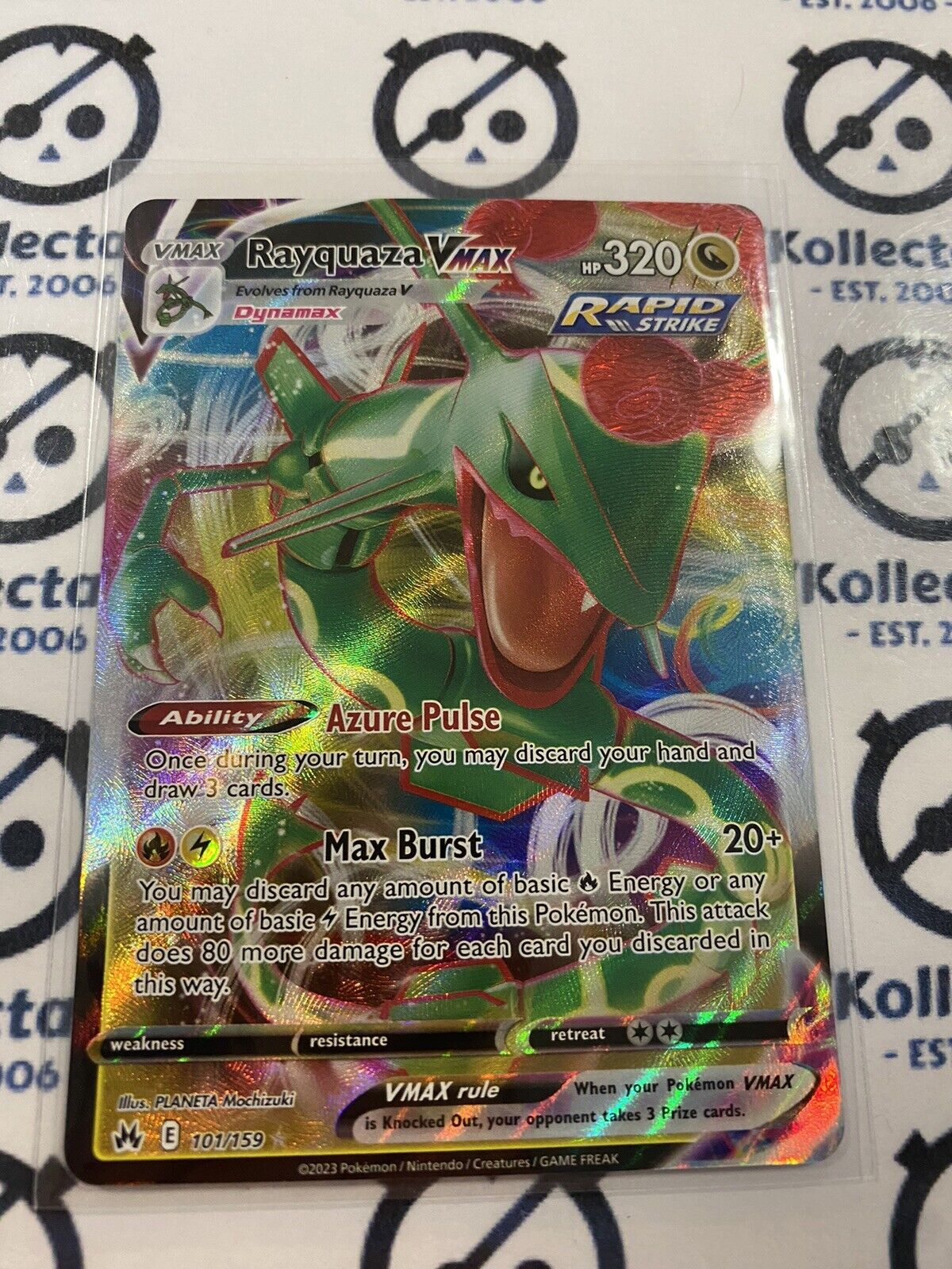 Rayquaza Vmax Ultra Rare 101/159 2023 Crown Zenith Pokémon Card