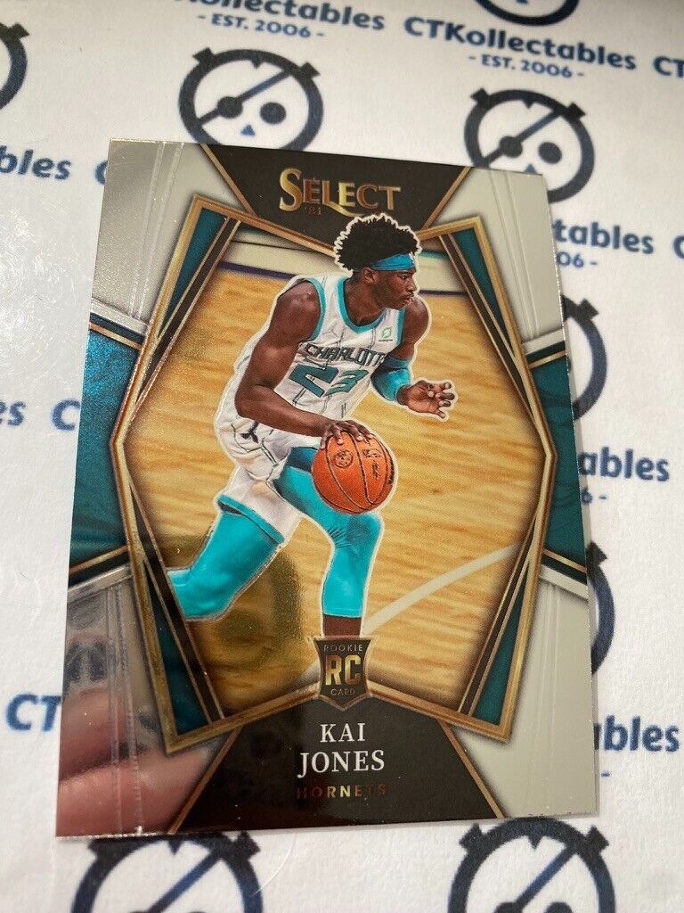 2021-22 Panini NBA Select Kai Jones Silver Prizm Premier Level RC #187 Hornets