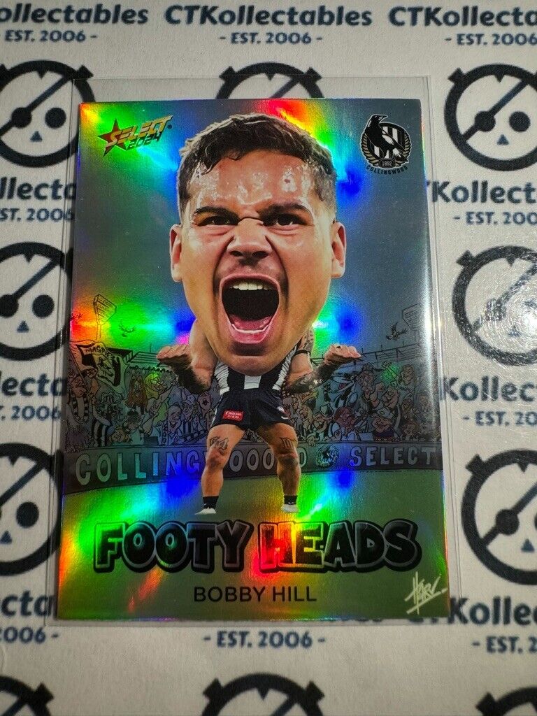 2024 AFL Footy Stars Footy Heads - FH18 Bobby Hill Magpies