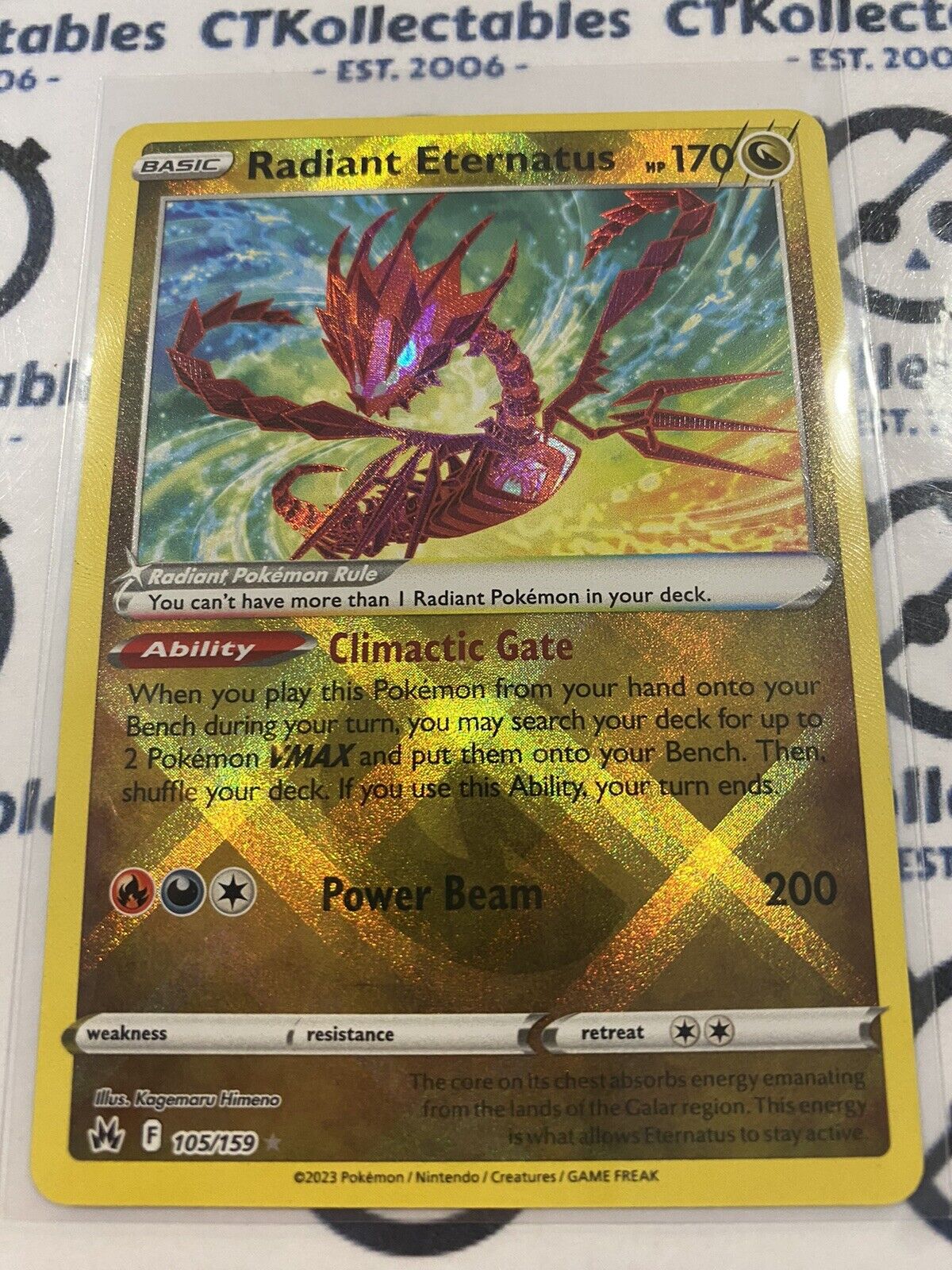 Radiant Eternatus 105/159 2023 Crown Zenith Pokémon Card