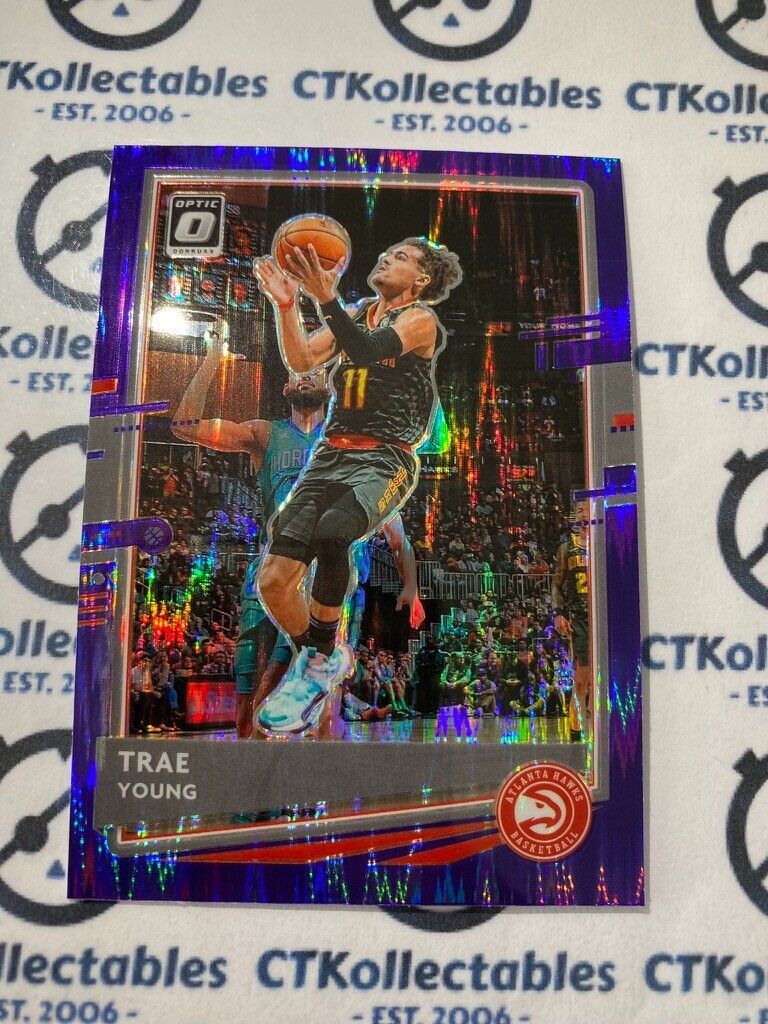 2020-21 NBA Optic Trae Young Purple Shock Prizm #2 Hawks