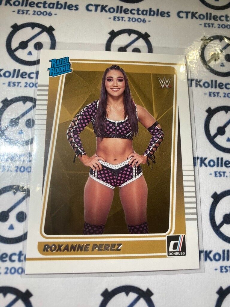 2022 WWE Panini Chronicles Donruss Rated Rookie Roxanne Perez #114 RC