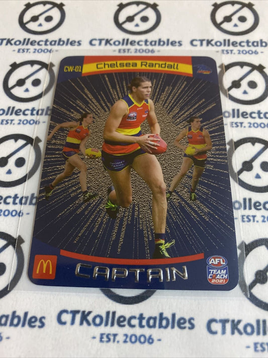 2021 AFL Teamcoach McDonalds Captain Chelsea Randall #CW-01 Crows