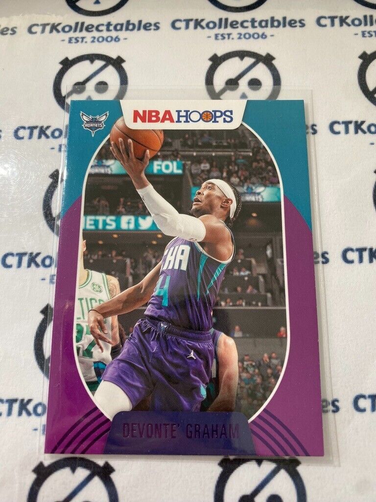 2020-21 NBA Hoops Devonte' Graham Purple Parallel #190 Hornets