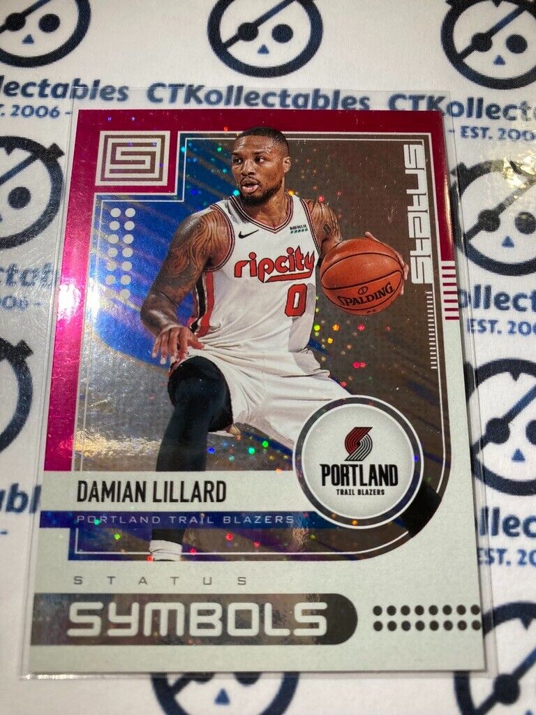 2019-20 NBA Panini Status Damian Lillard Red Base #28 Portland