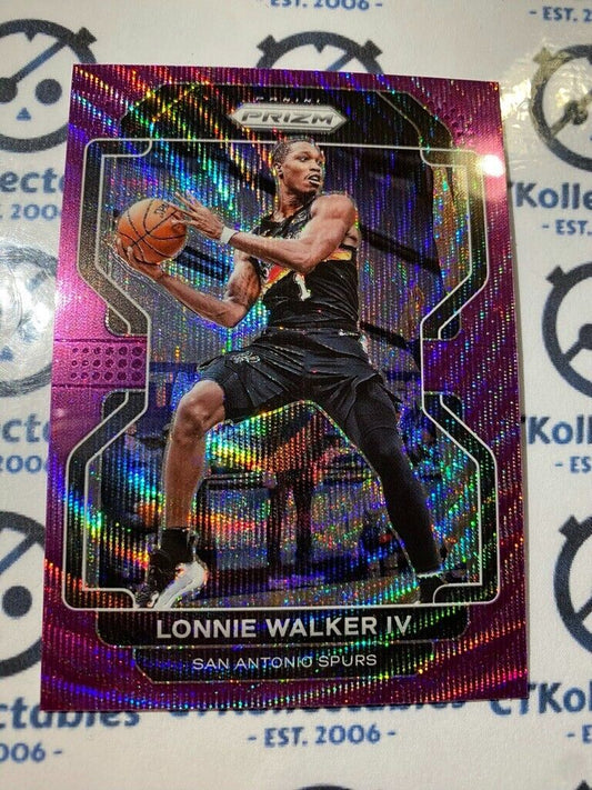 2021-22 Panini NBA Prizm Lonnie Walker IV Purple Wave Prizm #36 Spurs