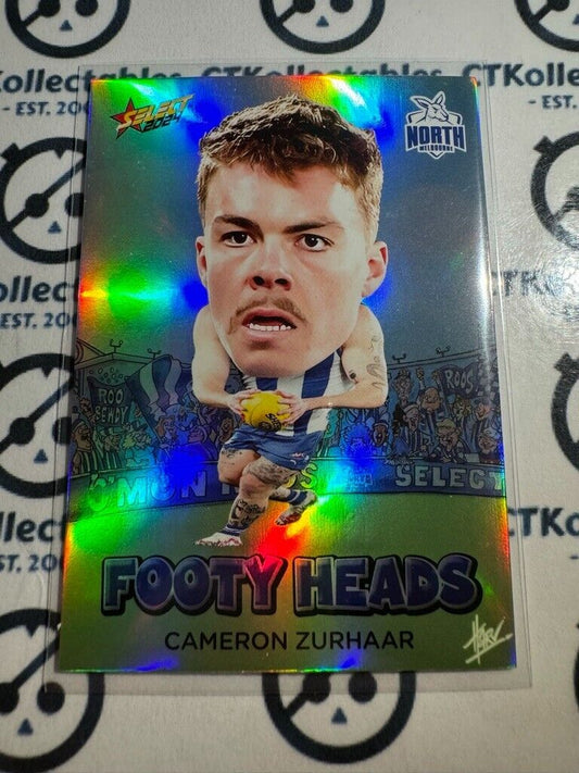 2024 AFL Footy Stars Footy Heads - FH60 Cameron Zurhaar Kangaroos