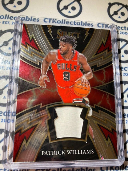 2020-21 Panini NBA Select Sparks Patrick Williams RC Jersey Card #SP-PW Bulls