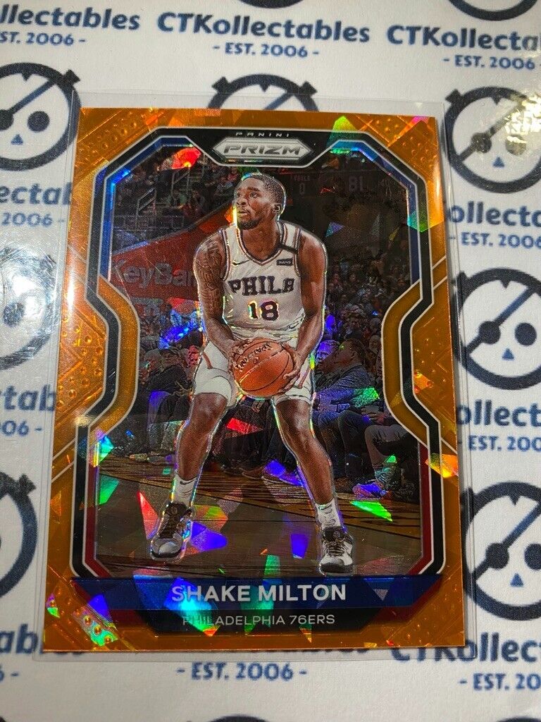 2020-21 Panini NBA Prizm Shake Milton Orange Ice Prizm #131 76ers