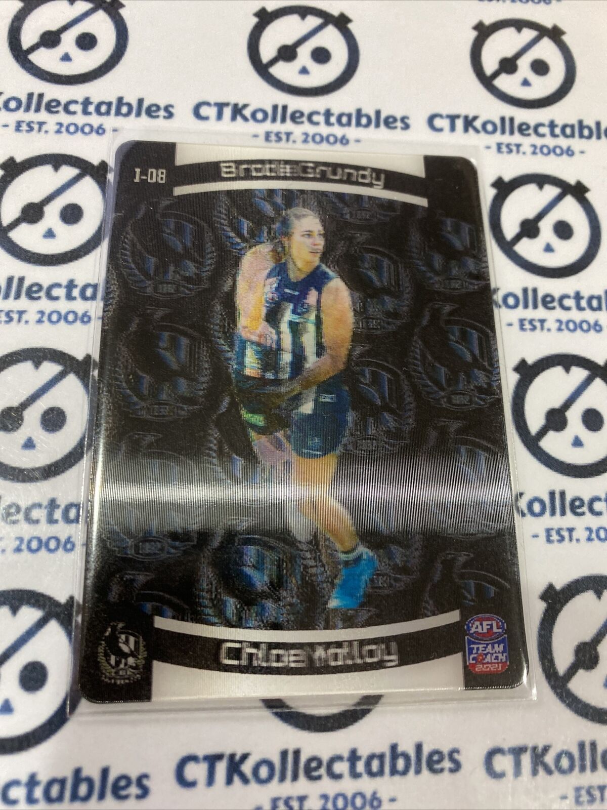 2021 AFL Teamcoach Brodie Grundy/Chloe Molloy Magpies 3D Icons I-08