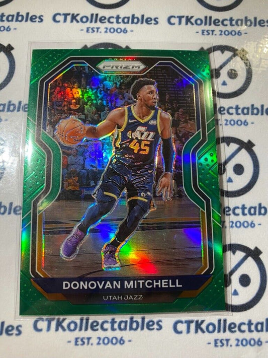 2020-21 Panini NBA Prizm Donovan Mitchell Green Prizm #67 Jazz