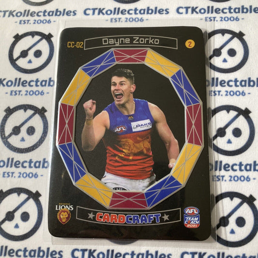 2021 AFL Teamcoach Card Craft Cheering - CC-02 Dayne Zorko lions