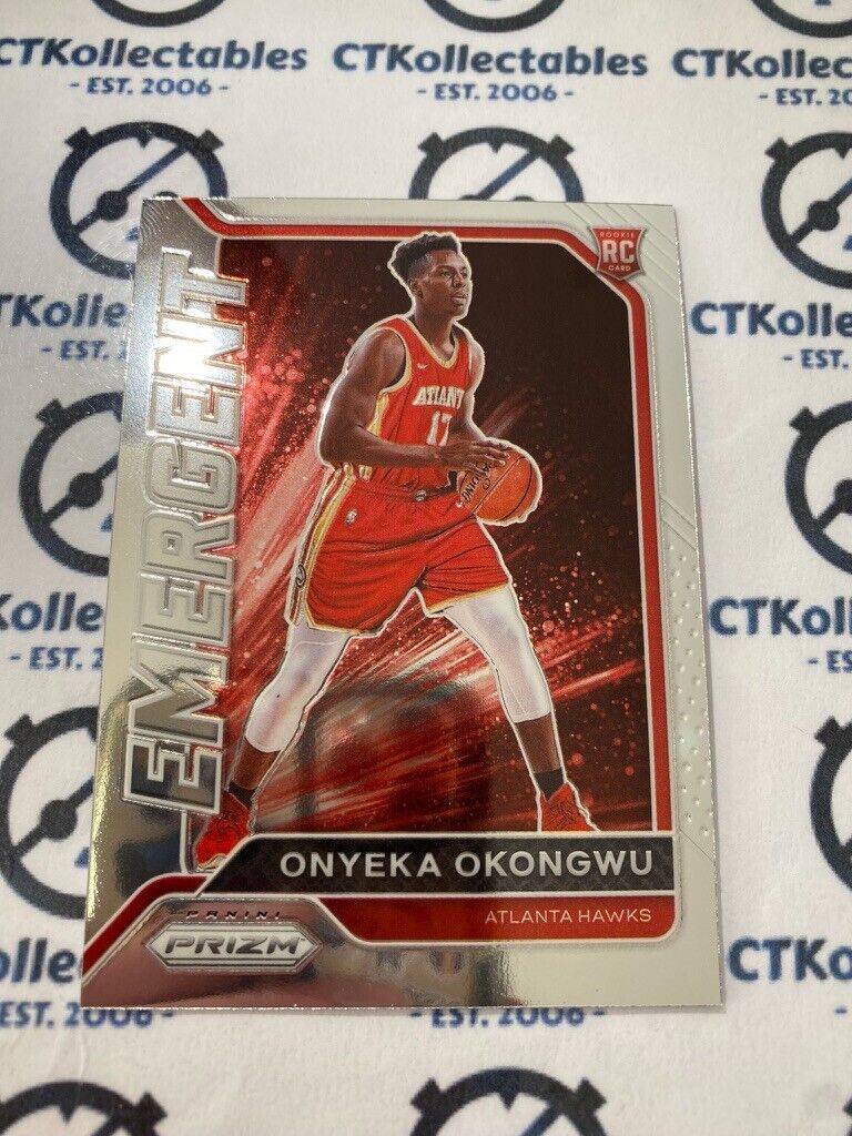 2020-21 NBA Prizm Onyeka Okongwu Emergent rookie card RC #25 Hawks