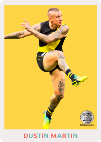 2023 AFL Teamcoach Dustin Martin Scanlens 60th anniversary #14/18 Tigers
