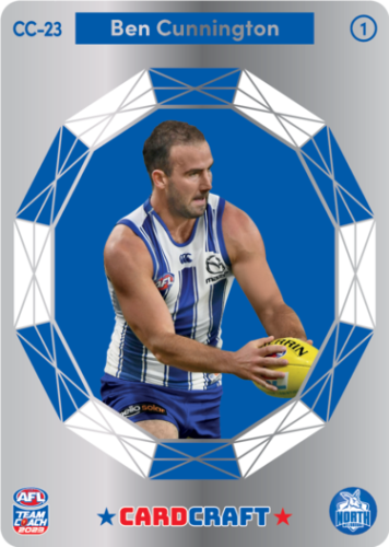 2023 AFL Teamcoach Ben Cunnington CC-23 Cardcraft #1 Action Kangaroos