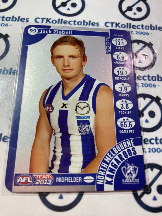 2013 AFL Teamcoach Silver Code Card - #99 Jack Ziebell