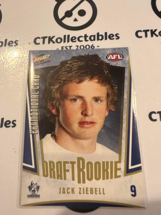 2008 AFL Champions Draft Rookie Jack Ziebell Promo Card DR9