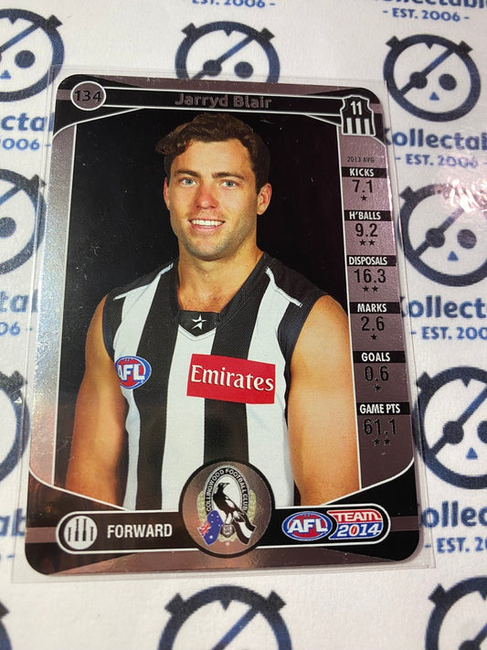 2014 AFL Teamcoach Silver Parallel #134 Jarryd Blair Magpies