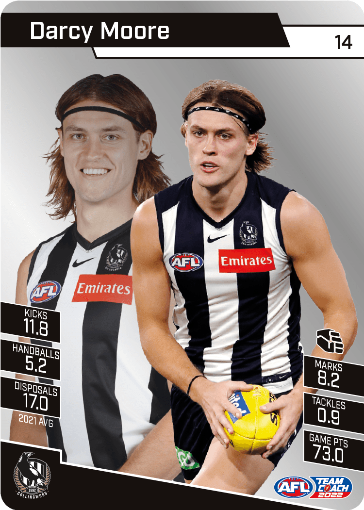 2022 AFL Teamcoach Silver Parallel #14 Darcy Moore