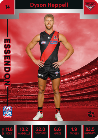 2023 AFL Teamcoach Silver Card #14 Dyson Heppell