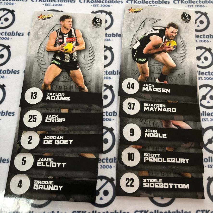 2021 AFL Footy Stars Colingwood Magpies 10 team Set