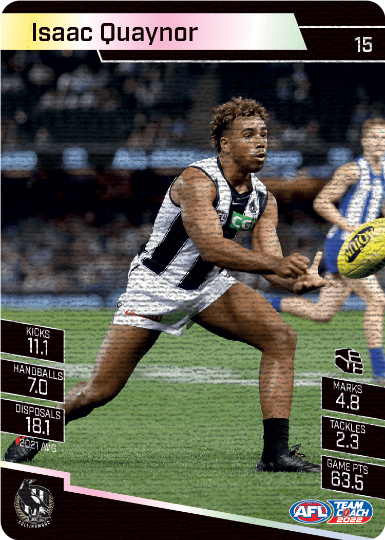 2022 AFL Teamcoach Canvas #15 Isaac Quaynor magpies