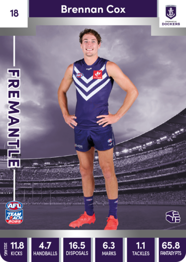 2023 AFL Teamcoach Silver Card #18 Brennan Cox