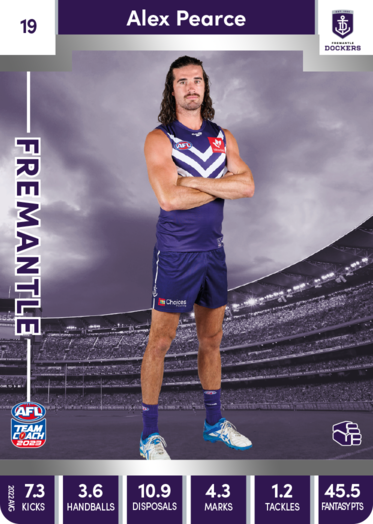 2023 AFL Teamcoach Silver Card #19 Alex Pearce