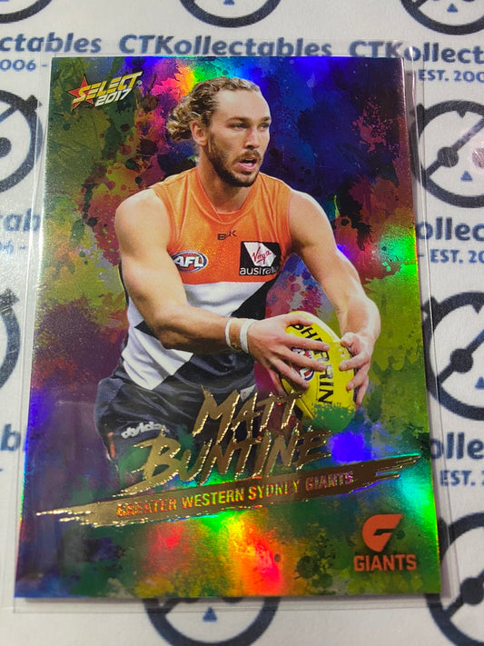 2017 AFL Select Footy Stars Holofoil - #HF73 Matt Buntine Giants