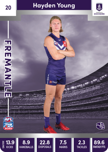 2023 AFL Teamcoach Silver Card #20 Hayden Young