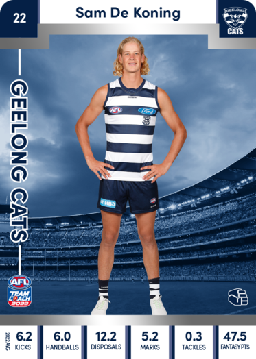 2023 AFL Teamcoach Silver Card #22 Sam De Koning