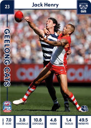 2023 AFL Teamcoach Base Card-#23 Jack Henry  Cats