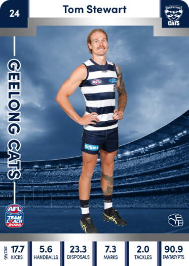 2023 AFL Teamcoach Silver Card #24 Tom Stewart