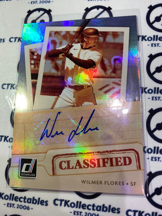 2021 Panini Donruss Baseball Wilmer Flores Classified Auto #CS-WF