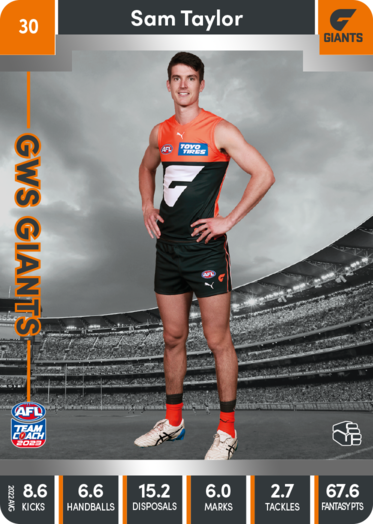 2023 AFL Teamcoach Silver Card #30 Sam Taylor