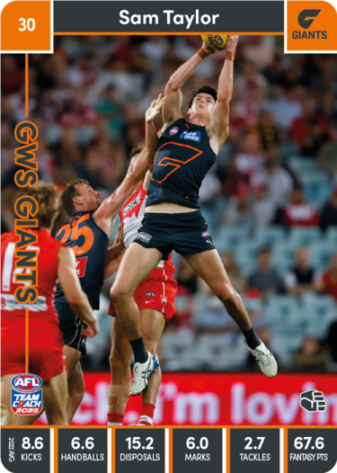 2023 AFL Teamcoach Base Card-#30 Sam Taylor GWS