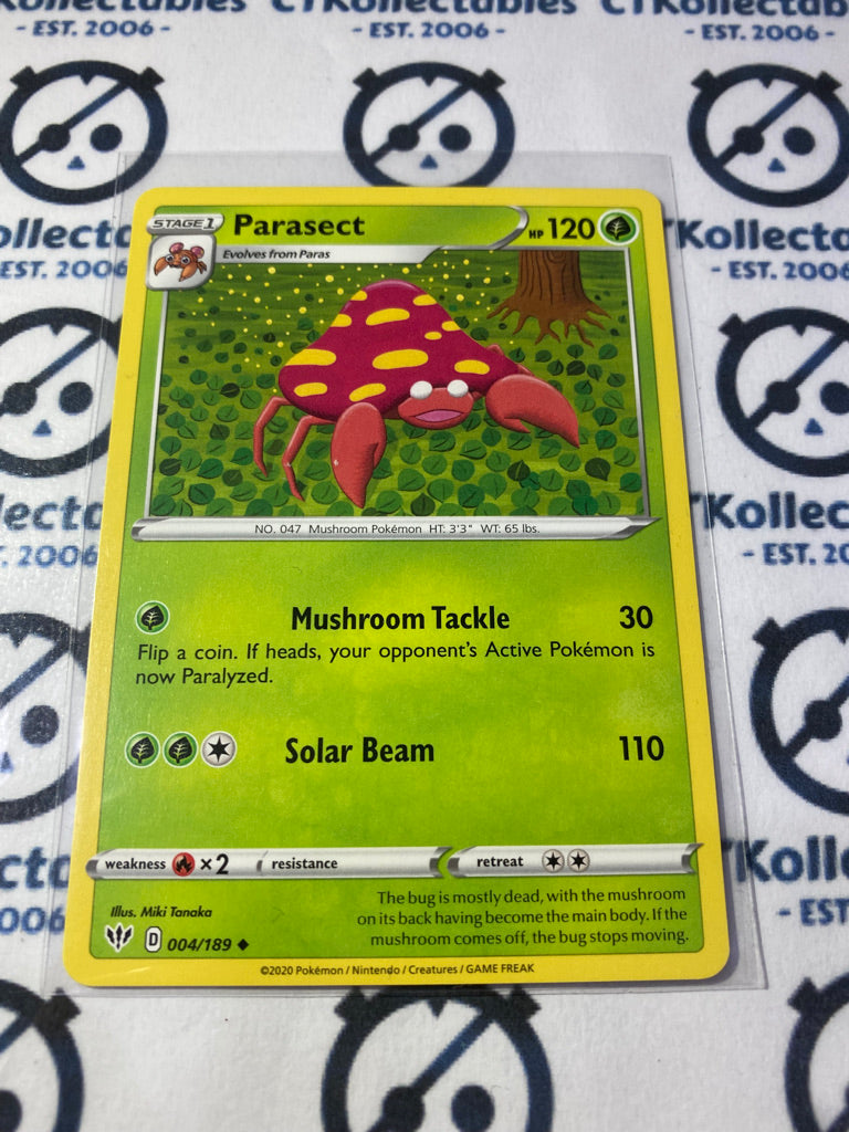 Parasect #004/189 Base Pokémon Card Sword & Shield Darkness Ablaze